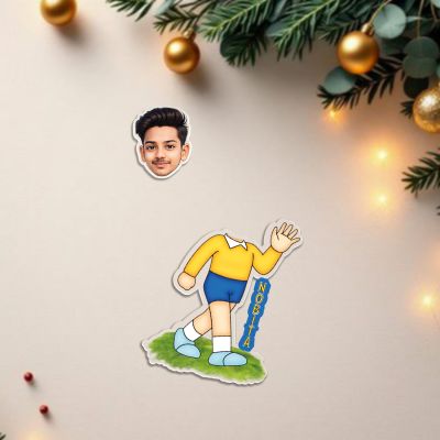 Personalized Cartoon Theme Funny Face Caricature Birthday Return Gift for Kids, Girls & Boys Solar Powered Moving Head for Car Dashboard & Table Decor (Nobita)